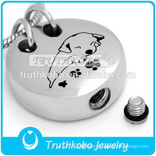 Fashion Urn Jewelry with Lovely Pets Dog Ashes In My Heart Stainless Steel Pet Urn Cremation Pendant